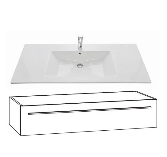 Marlin Bad 3260 Waschtisch mit Unterschrank WKHS11 / 120 cm