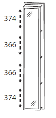 Puris Rounds Hochschrank-Regal 30 cm RG103002