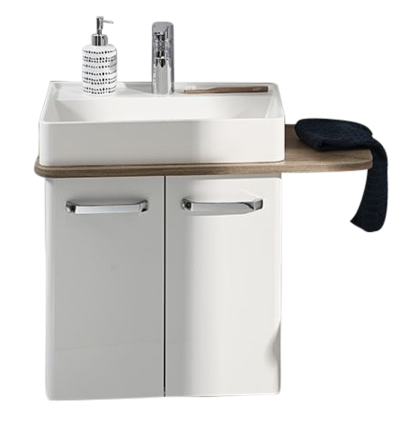 Pelipal 6905 Waschtisch-Set 50 / 71 cm - Ausführung links mit Verbundplatte - Sofort lieferbar