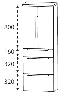 Puris Rounds Hochschrank 60 cm HNA096A7M