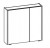 SENE00173 2 Drehtüren, einfach verspiegelt, ohne Beleuchtung - Maße: 70,3x73,2x17,2 cm