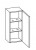 936.013030 Wandschrank / 1 Drehtüre / 2 Einlegeböden / inklusive Türdämpfer / Breite 30 cm / Höhe 70 cm / Tiefe 20 cm 
