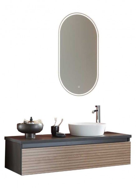 Puris Vialli Badmöbel Set 120 cm breit - Becken rechts