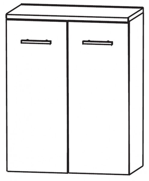 Puris Linea Bad-Highboard mit Wäschekippe 60 cm breit HBA416W01