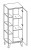 923.015055 Midischrank / 1 Drehtüre / 2 Glaseinlegeböden / seitliches Ablagefach / Abdeckplatte / inklusive Türdämpfer