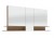 SET531RU Spiegelschrank, 3 Doppelspiegeltüren, 6 Glasböden, 2 Mittelwände, 2 Schalter Steckdosen Elemente, 2 Regal seitlich überstehend offen - Maße: 15x180x801 cm