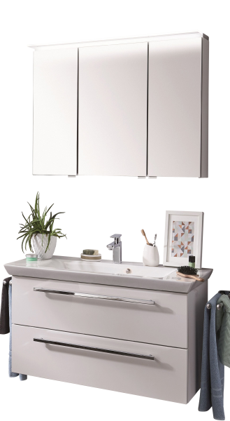 Puris Kao Line Badmöbel Set 86 cm breit, mit Spiegelschrank