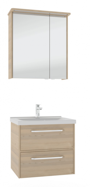 Pelipal 3050 Badmöbel Set mit Spiegelschrank mit Gesimsboden - 65 cm