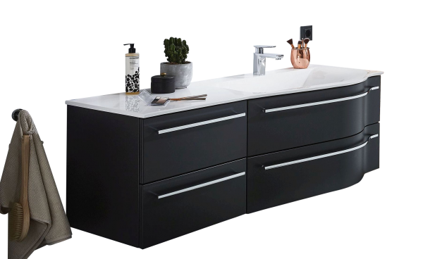 Puris Swing Waschtisch mit Unterschrank 140,6 cm breit – Becken rechts