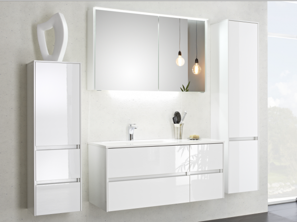 Pelipal 6010 Badmöbel Set 113 cm breit 4 Auszüge Becken Links kombinierbar