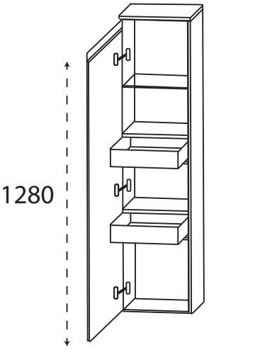 Puris New Xpression - Mitteschrank mit Innenschubkästen - 32,5 oder 42,5 cm breit