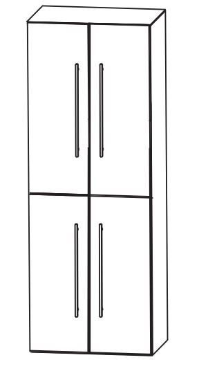 Puris Fine Line Bad-Hochschrank 60 cm breit HNA0360