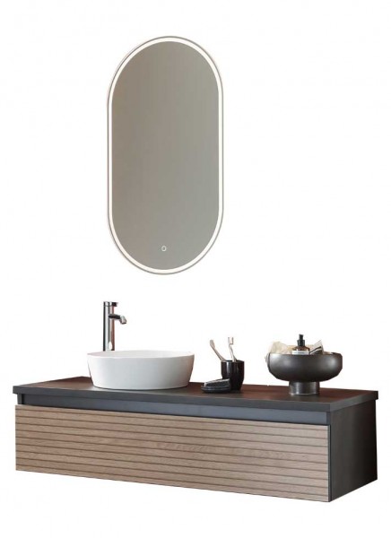 Puris Vialli Badmöbel Set 120 cm breit - Becken links