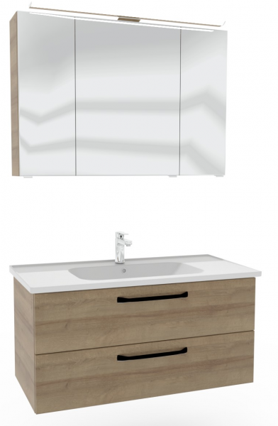 Pelipal TrenTino Badmöbel Set 110 cm breit - Spiegelschrank wählbar