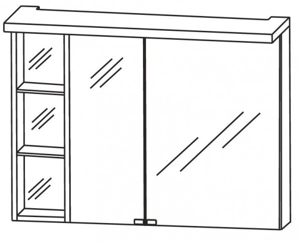 Puris Crescendo Spiegelschrank 90 cm breit S2A439L26