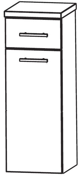 Puris Star Line Bad-Highboard 40 cm breit HBA554A7W