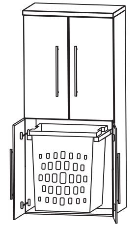 Puris Fine Line Bad-Mittelschrank 60 cm breit MNA836A1W