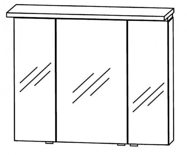 Puris Swing Spiegelschrank 90 cm breit SET43902