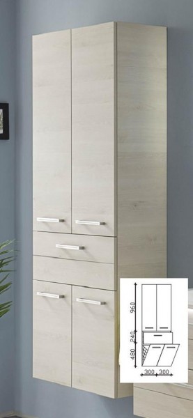 Pelipal 6025 Hochschrank mit Wäschekippe 60 cm 6025-HSW 60-04