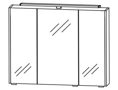 Puris d.light Bad-Spiegelschrank 72 cm breit SET437D01