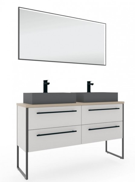 Puris Aspekt Badmöbel Set / Doppelwaschplatz - 120 cm