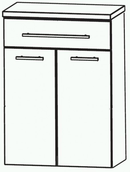 Puris Swing Bad-Highboard mit Wäschekippe 60 cm breit HBA556A7W