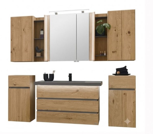 Thielemeyer Fresh Massivholz Badmöbelset 800589/801589 - Vorschlag 26 - 102 cm
