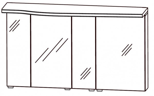 Puris Swing Spiegelschrank 140 cm breit SET40143R