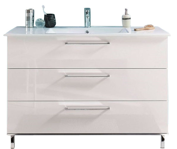 Puris Quada Waschtisch mit Unterschrank 120 cm breit SETQU121/2 mit Einzelwaschtisch