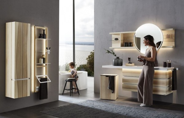 Thielemeyer Fresh Massivholz Badmöbelset 801011 - Komplettset 5-teilig / 177 cm