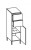  313.013053 Highboard / 1 Drehtüre / 2 Schubkästen / 1 Einlegeboden / Abdeckplatte / 4 Füße 