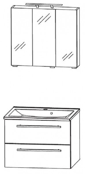 Puris Fresh Badmöbel Set 70,6 cm breit – Set 2