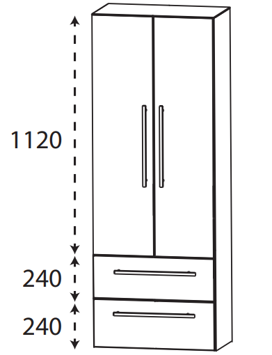 Puris Protection1 - Hochschrank HNA08604 / 60 cm