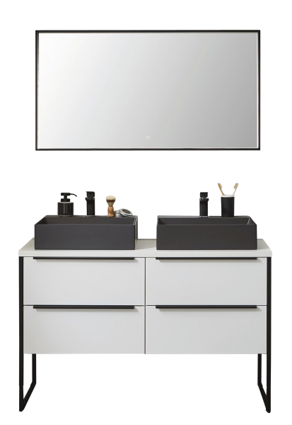 Puris Aspekt Badmöbel Set / Doppelwaschplatz - 120 cm