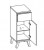 923.013540 Unterschrank / 1 Schubkasten / 1 Drehtüre / 1 Glaseinlegeboden / Abdeckplatte / inklusive Türdämpfer