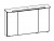 SEKF00712 Spiegelschrank inkl. LED Beleuchtung im Kranz - Maße: 71x120x17 cm