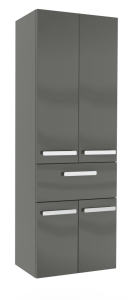 Pelipal 4005 Bad-Hochschrank 60 cm breit - 2 Türen, 1 Auszug, 2 Wäschkippen