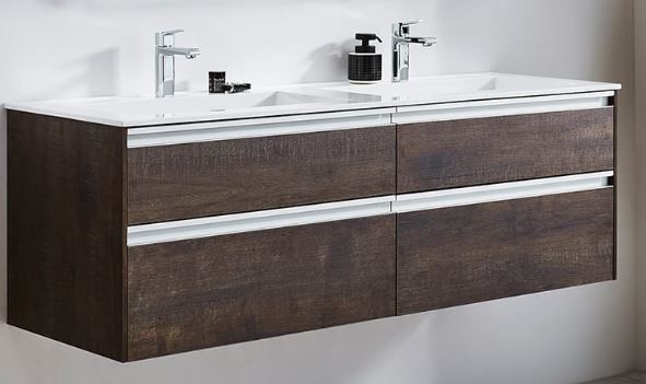 Puris New Xpression - Doppelwaschtisch mit Unterschrank - 142 cm