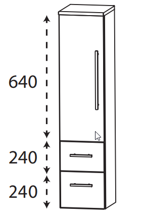Puris Protection1 - Mittelschrank MNA773A01 L/R / 30 oder 40 cm