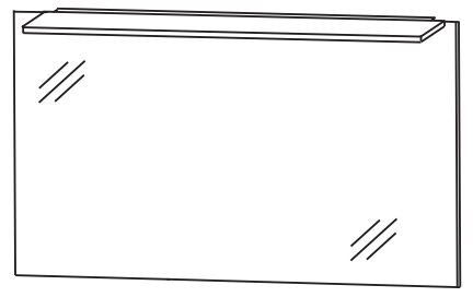 Puris d.light Badspiegel 100 cm breit FSA411B30