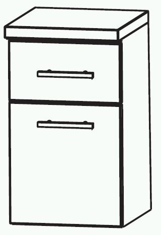 Puris Swing Bad-Unterschrank 40 cm breit UNA344A7M