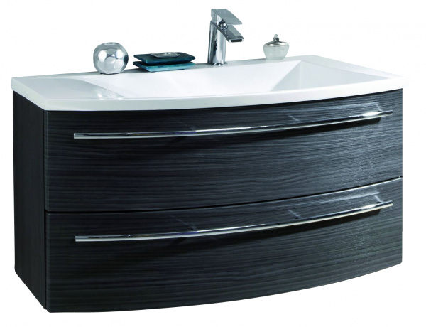 Puris Crescendo Badmöbel-Set 90 cm breit kombinierbar - Becken rechts