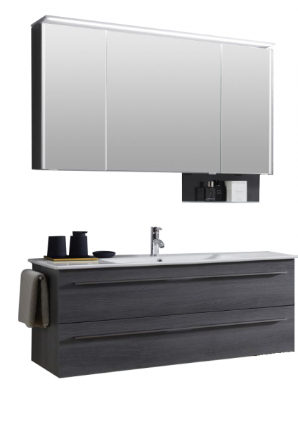 Marlin Bad 3260 Badmöbelset mit Spiegelschrank / 120 cm