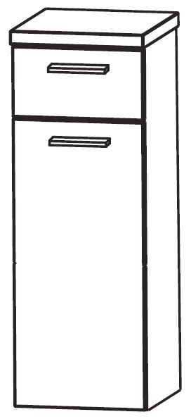 Puris Milano Bad-Highboard 40 cm breit HBA554A