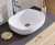 Solid Surface-Aufsatzbecken Weiß Matt oval