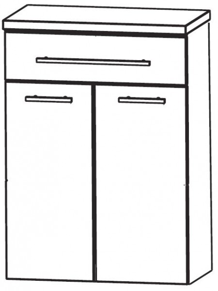 Puris Crescendo Bad-Highboard mit Wäschekippe 60 cm breit HBA556A7W