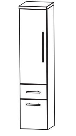 Puris Fine Line Bad-Mittelschrank 30 cm breit MNA883A7M L/R