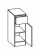  335.013040 Unterschrank / 1 Drehtüre / 1 Schubkasten / 1 Einlegeboden / Breite 30 cm / Höhe 81 cm / Tiefe 33 cm - stehend