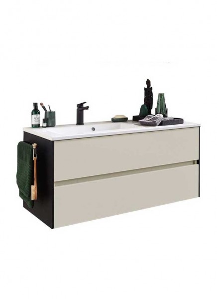 Pelipal 6010 Waschtisch mit Unterschrank 113 cm breit 2 Auszüge – Becken Links