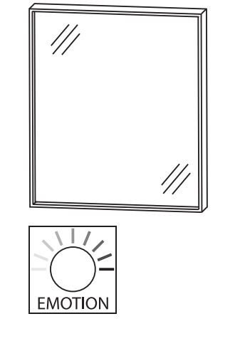 Puris Aspekt Badspiegel 60 cm breit